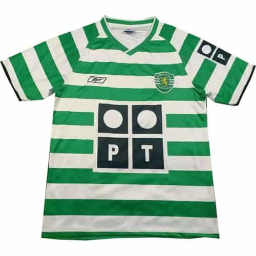 Retro 2003-2004 Sporting Lisbon Home Soccer Jersey
