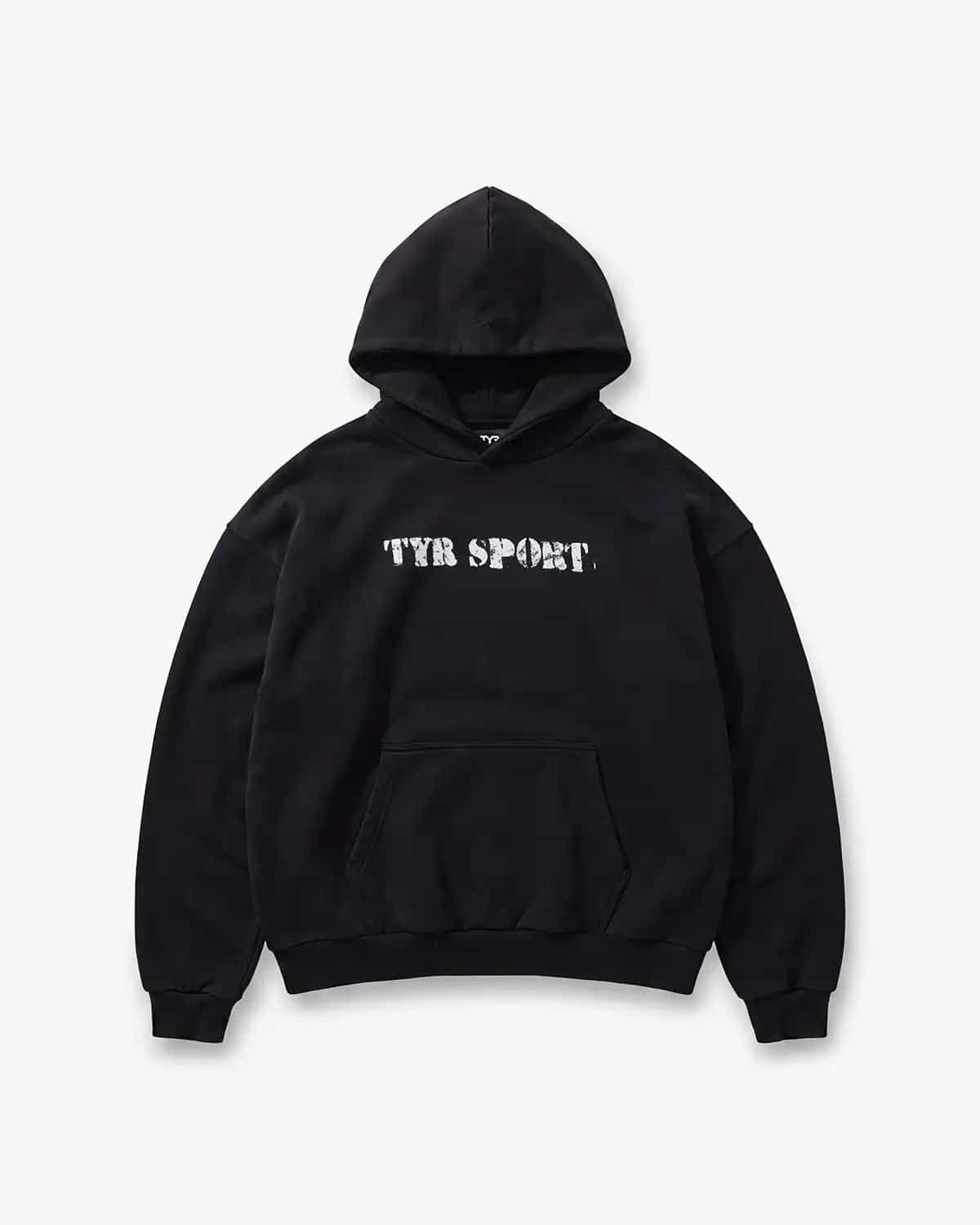 Men's Tyr Sport Stencil Graphic Oversized Pullover Hoodie